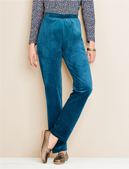 Ladies Knit Jersey Cord Trouser